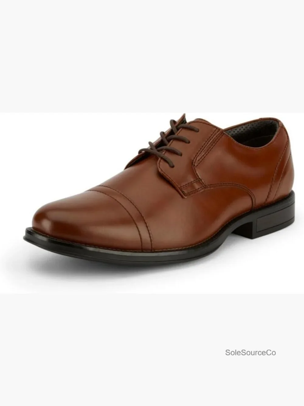 Men's Cap Toe Dress Oxford Shoes - Brogue Perforations, Cushioned Latex
